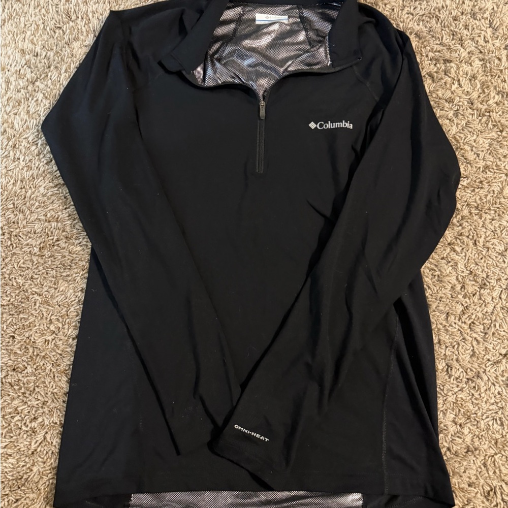 Columbia Black Pullover with Omni-Heat material